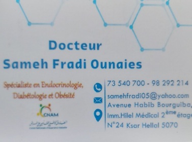 Dr Sameh Fradi Ounaies